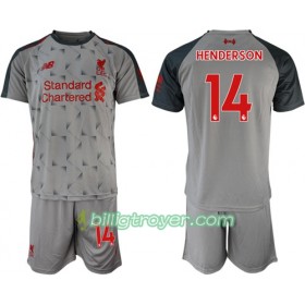Billige Fotballdrakter Liverpool Henderson 14 Barn Tredjedraktsett 2018/19 Kortermet